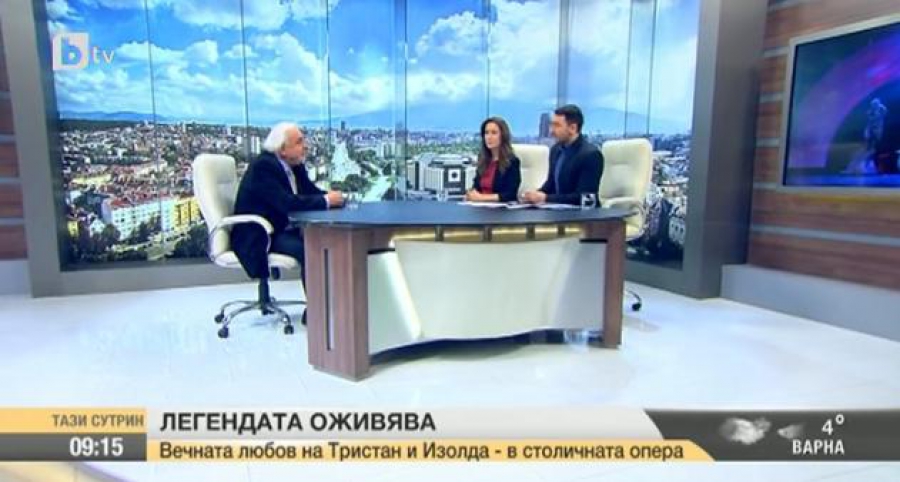 Вечната любов на Тристан и Изолда - в столичната опера - БТВ - 06.02.2015