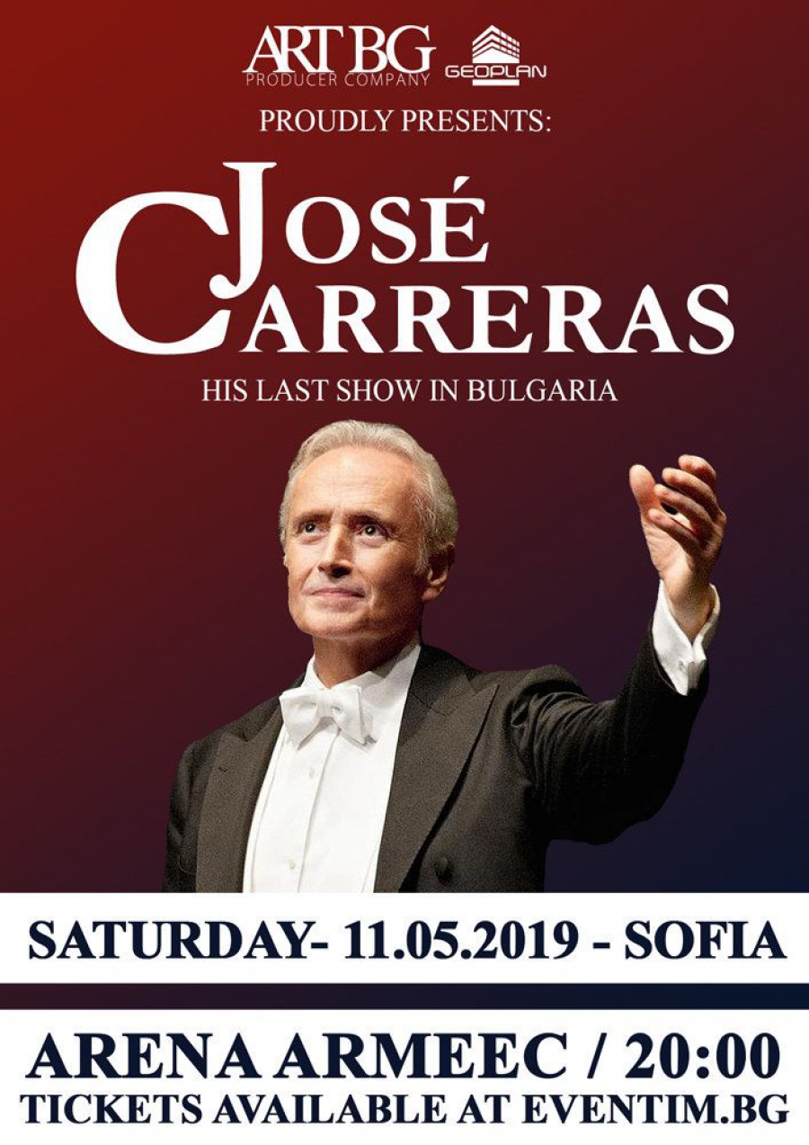 José Carreras has chosen the Orchestra of the Sofia Opera and Ballet for his concert on 11 May in the Arena Armeec Hall – Penka Momchilova, Bulgarian Telegraph Agency