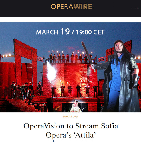 OperaVision to Stream Sofia Opera’s ‘Attila’
